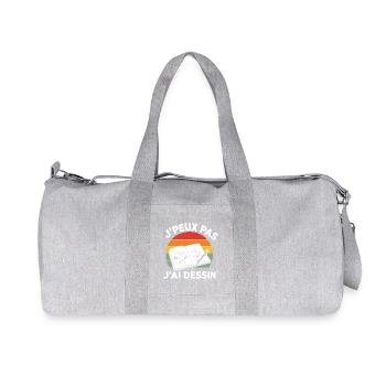 Je Peux Pas J'ai Dessin Citation Retro Sunset - Sac de sport en toile recyclée Stanley/Stella - gris chiné - Devant