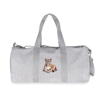 Mountain Lion Animal Lover Wildlife - Sac de sport en toile recyclée Stanley/Stella - gris chiné - Devant