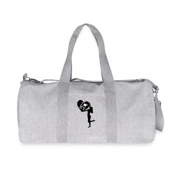 I love NY coeur avec une fille - Sac de sport en toile recyclée Stanley/Stella - gris chiné - Devant