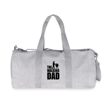 The walking dad Kamado BBQ cadeau de la fête des pères - Sac de sport en toile recyclée Stanley/Stella - gris chiné - Devant