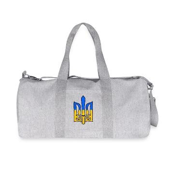 Ukraine - Sac de sport en toile recyclée Stanley/Stella - gris chiné - Devant