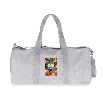Blue Monster in the Chaos Tornado - Recycled Canvas Sports Bag by Stanley/Stella - heather grey - Front