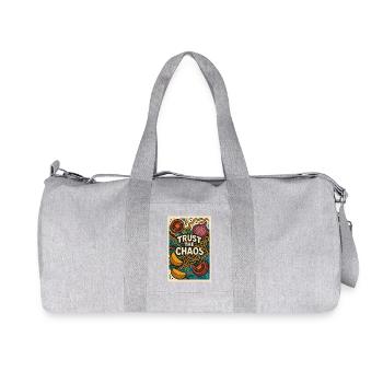 TRUST THE CHAOS - Recycled Canvas Sports Bag by Stanley/Stella - heather grey - Front
