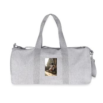 Astronaut Playing Cello on Ancient Steps - Recycled Canvas Sports Bag by Stanley/Stella - heather grey - Front
