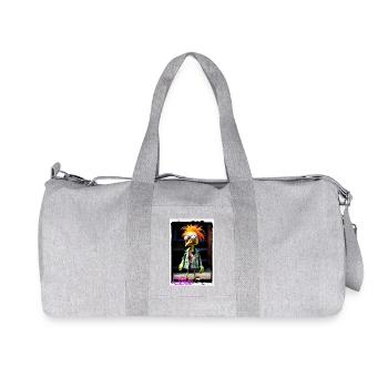 Poupée oiseau colorée avec des yeux de verre veste en jean orange - Sac de sport en toile recyclée Stanley/Stella - gris chiné - Devant