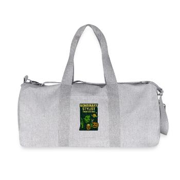 Nonbinary Stylist from Saturn Halloween - Recycled Canvas Sports Bag by Stanley/Stella - heather grey - Front