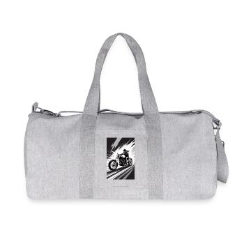 Chopper_Biker_Artwork_Collection_R03 - Sac de sport en toile recyclée Stanley/Stella - gris chiné - Devant