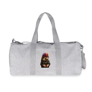 Hérisson punk coloré avec un flair élégant - Sac de sport en toile recyclée Stanley/Stella - gris chiné - Devant