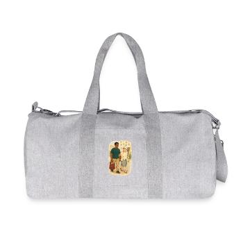 Grand-mère Karin avec son petit-fils - Sac de sport en toile recyclée Stanley/Stella - gris chiné - Devant