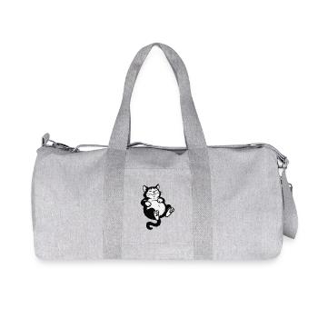 Lazy Cat | Lazy hangover - Recycled Canvas Sports Bag by Stanley/Stella - heather grey - Front