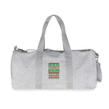 Vilain Noël Weihnachten Santa - Sac de sport en toile recyclée Stanley/Stella - gris chiné - Devant