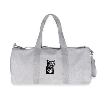 Chat Ombre Hurlante - Sac de sport en toile recyclée Stanley/Stella - gris chiné - Devant
