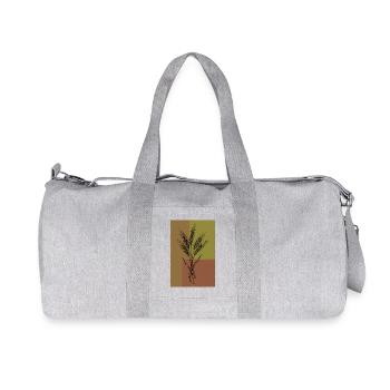 Weizen Ähren Line Art – Botanisches Design - Recycelte Canvas-Sporttasche von Stanley/Stella - Grau meliert - Vorne