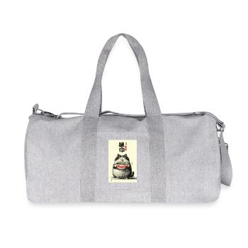 Ramen Cat Portrait - Recycled Canvas Sports Bag by Stanley/Stella - heather grey - Front