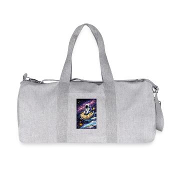 Astral fishing on the Moon - Recycled Canvas Sports Bag by Stanley/Stella - heather grey - Front