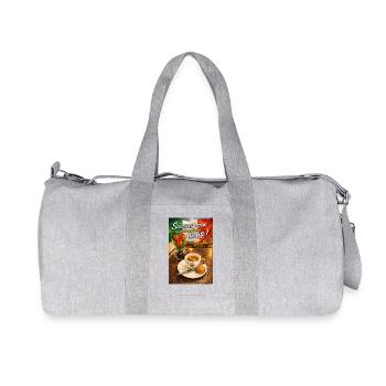 Espresso und Flagge: Italienischer Start - Recycelte Canvas-Sporttasche von Stanley/Stella - Grau meliert - Vorne