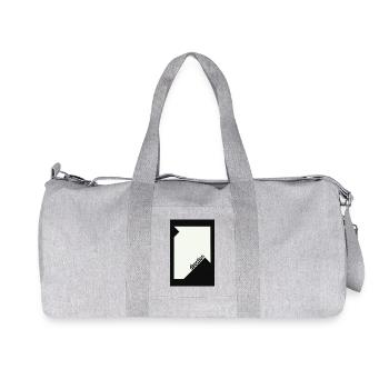 Direction Poster Black – Minimal Statement - Recycled Canvas Sports Bag by Stanley/Stella - heather grey - Front