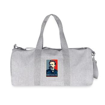 Nietzsche Pop Art Portrait - Recycled Canvas Sports Bag by Stanley/Stella - heather grey - Front