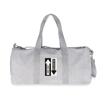 One Way Or Another Streetwear Arrow Design - Recycled Canvas Sports Bag by Stanley/Stella - heather grey - Front