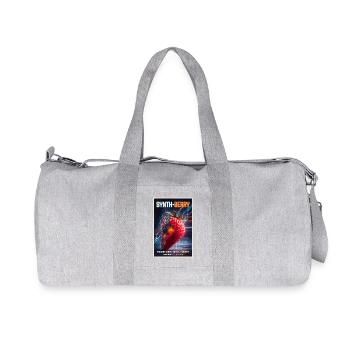 Synth Berry: Cybernetic Strawberry - Recycled Canvas Sports Bag by Stanley/Stella - heather grey - Front