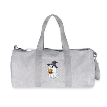 Gespenst an Halloween - Recycelte Canvas-Sporttasche von Stanley/Stella - Grau meliert - Vorne