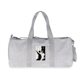 Abstraction noir et blanc orbites - Sac de sport en toile recyclée Stanley/Stella - gris chiné - Devant