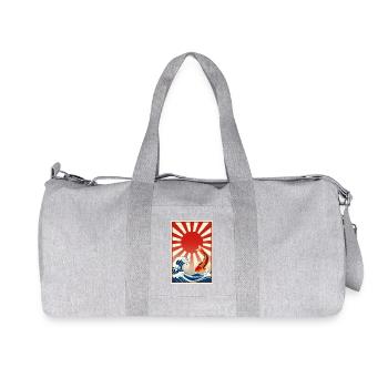 Koi at sunrise over raging waves - Recycled Canvas Sports Bag by Stanley/Stella - heather grey - Front