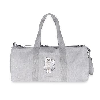 Chat bizarre - Sac de sport en toile recyclée Stanley/Stella - gris chiné - Devant