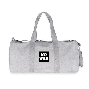 No war - Recycled Canvas Sports Bag by Stanley/Stella - heather grey - Front