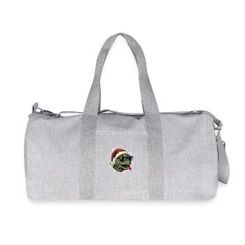 Turtle Christmas Funny - Recycled Canvas Sports Bag by Stanley/Stella - heather grey - Front