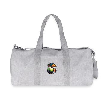 Toucan Bird Après Ski Beer Comic - Recycled Canvas Sports Bag by Stanley/Stella - heather grey - Front