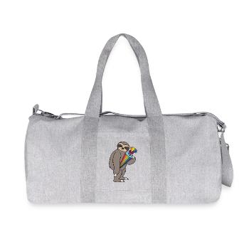 Écolier Paresseux Première école primaire Inscription École - Sac de sport en toile recyclée Stanley/Stella - gris chiné - Devant