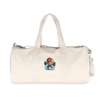 Lion body builder no pain no gain - Sac de sport en toile recyclée Stanley/Stella - blanc naturel - Devant