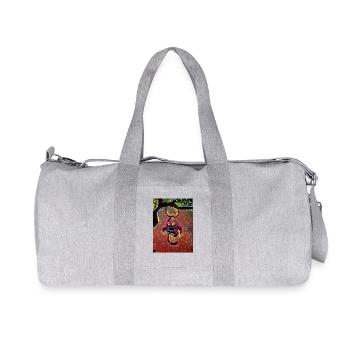 Purple monkey in a tree - Recycled Canvas Sports Bag by Stanley/Stella - heather grey - Front