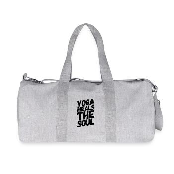 yoga guérit l'âme - Sac de sport en toile recyclée Stanley/Stella - gris chiné - Devant