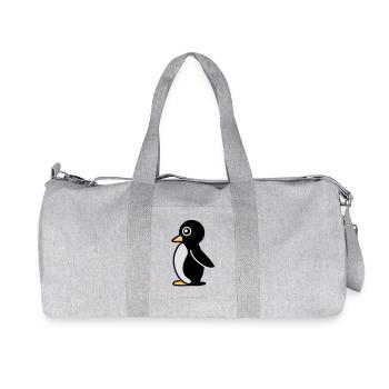 Minimalistischer Pinguin - Recycelte Canvas-Sporttasche von Stanley/Stella - Grau meliert - Vorne