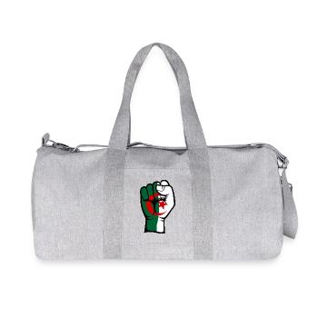Algerien Flagge Faust Hand Symbol - Recycelte Canvas-Sporttasche von Stanley/Stella - Grau meliert - Vorne