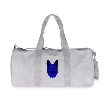 German Shepherd Dog Animal Portrait - Recycled Canvas Sports Bag by Stanley/Stella - heather grey - Front
