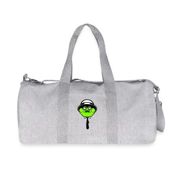 Grenouille Sir Mr. Rich Gangster Lunettes Chapeau Cravate - Sac de sport en toile recyclée Stanley/Stella - gris chiné - Devant