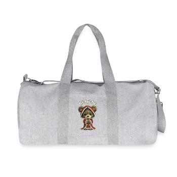 Winter Bear Christmas Look Santa Claus Xmas - Recycled Canvas Sports Bag by Stanley/Stella - heather grey - Front