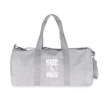 Continuez à regarder Je pourrais faire un tour Humour en fauteuil roulant - Sac de sport en toile recyclée Stanley/Stella - gris chiné - Devant