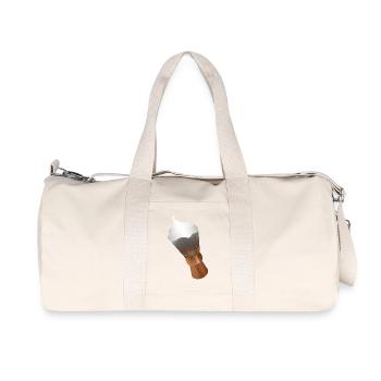 Classic Barber Shaving Brush in Retro Look - Recycled Canvas Sports Bag by Stanley/Stella - natural - Front
