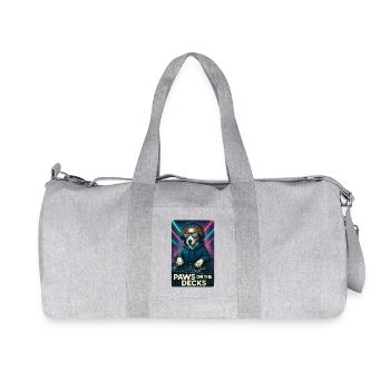 Jack Russell Terrier DJ Turntables Paws Techno - Recycled Canvas Sports Bag by Stanley/Stella - heather grey - Front
