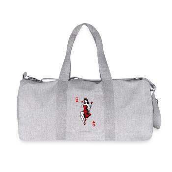 Reine du Cœur en Rouge - Sac de sport en toile recyclée Stanley/Stella - gris chiné - Devant
