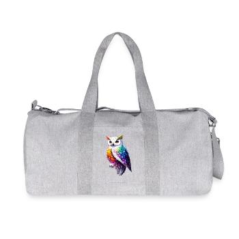 Snowy Owl White Owl Owl Owl Owl Snow Owl - Recycled Canvas Sports Bag by Stanley/Stella - heather grey - Front