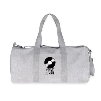 Vinyl Junkie Vinyl Retro Record Graphique Vieilli - Sac de sport en toile recyclée Stanley/Stella - gris chiné - Devant