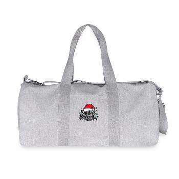 Santas Favorite – Weihnachtsmann-Mütze - Recycelte Canvas-Sporttasche von Stanley/Stella - Grau meliert - Vorne