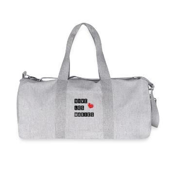 HEIRAT. ES LEBE DIE MARIES. HERZ. ICH LIEBE DICH. ICH LIEBE - Recycelte Canvas-Sporttasche von Stanley/Stella - Grau meliert - Vorne