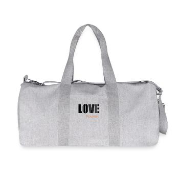 I LOVE YOU. I LOVE YOU. LOVE. LOVE. HEART. - Recycled Canvas Sports Bag by Stanley/Stella - heather grey - Front