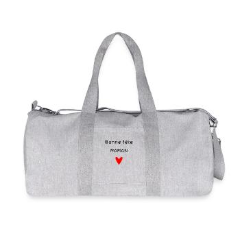 BONNE FÊTE. FÊTE DES MÈRES. FÊTE DES PÈRES. FÊTE - Sac de sport en toile recyclée Stanley/Stella - gris chiné - Devant